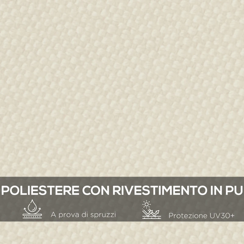 Outsunny Telo di Ricambio per Pergola da Giardino 2.5x3 m con 8 Fori di Drenaggio, in Poliestere, 297x243 cm, Beige