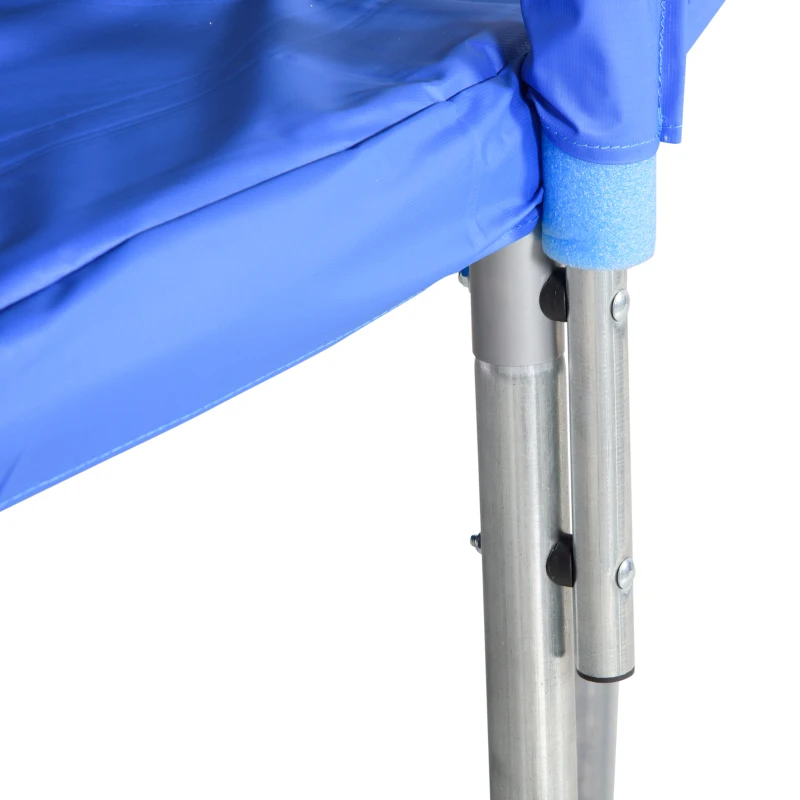 HOMCOM Trampoline rond Ø 366 cm avec filet de protection, capacité 150 kg pour adultes et enfants - bleu et noir