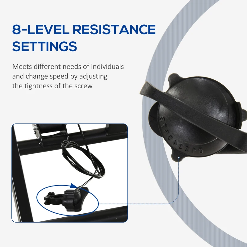 HOMCOM Foldable Indoor Bike Trainer Stationary Workout Stand, Suitable for 26"-28" or 650C, 700C Bike Tyres