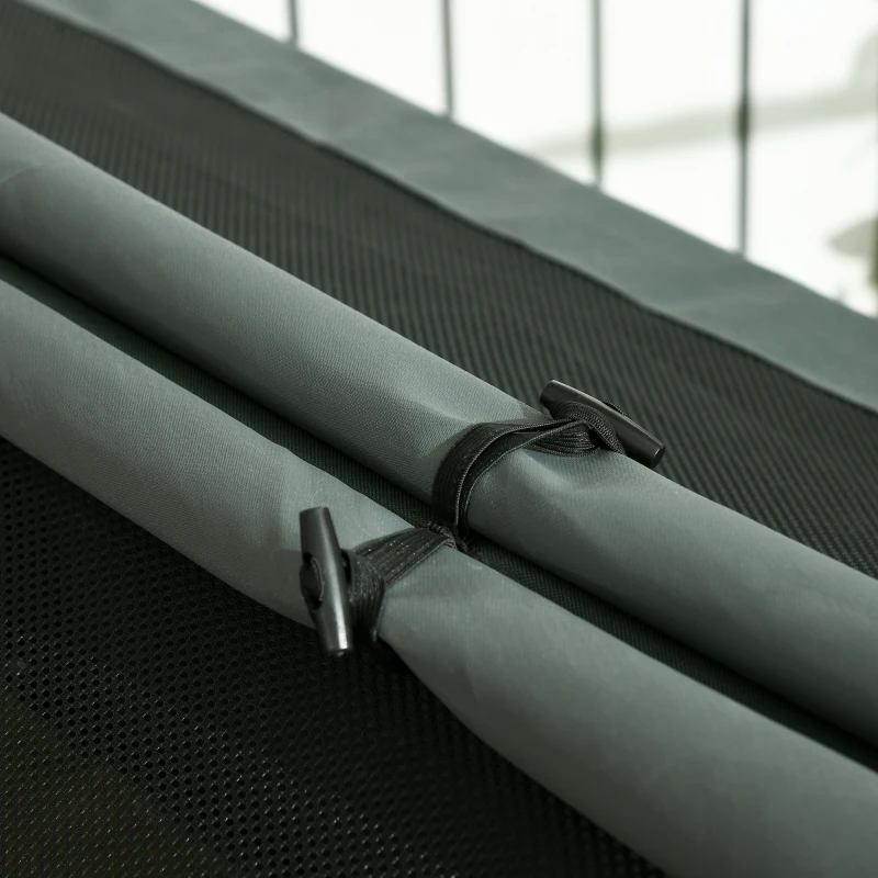 PawHut Caseta para Perros con Cubierta Exterior 130x85x95 cm Cama Elevada para Mascotas con Cojín para Perros Grandes Gris