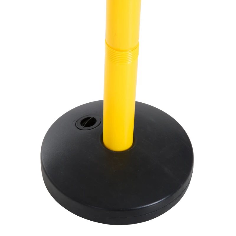 HOMCOM Panier de Basket-Ball sur pied avec poteau panneau + 3 ballons + pompe hauteur réglable 0,60 – 1,32 m jaune noir