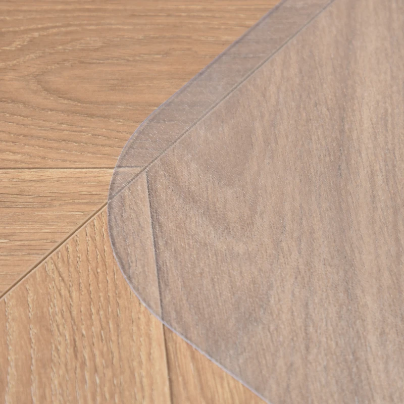 HOMCOM Alfombrilla Protectora para Suelos Alfombrilla para Silla de Oficina para Suelo Enmoquetado 90x120 cm Transparente