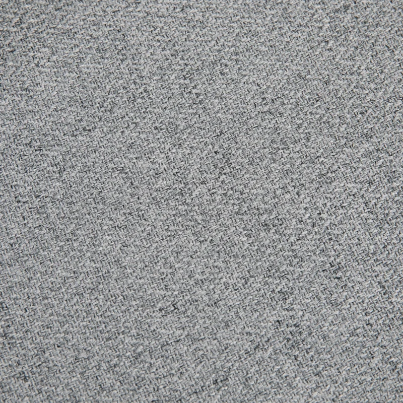 HOMCOM Fauteuil scandinave dossier capitonné avec passepoil en tissu 76 x 68 x 80 cm gris clair et pieds en métal noir et doré