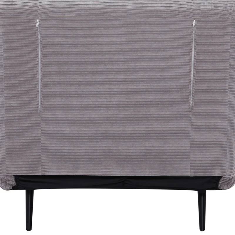 HOMCOM Poltrona Letto 2 in 1 Singola, Schienale Regolabile su 3 Livelli e Imbottito, Struttura in Legno e Acciaio