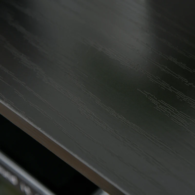 HOMCOM Computertisch im Industrie-Design, 2 Ablagen, Schreibtisch mit Tischplatte aus Glas, Glastisch, Grau + Schwarz