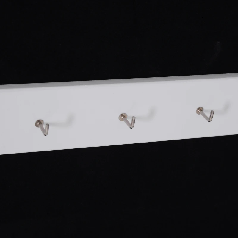 HOMCOM Armadio Portagioielli Portagioie Specchio Regolabile 20 Luci LED, Legno, Bianco, 40x37x146 cm