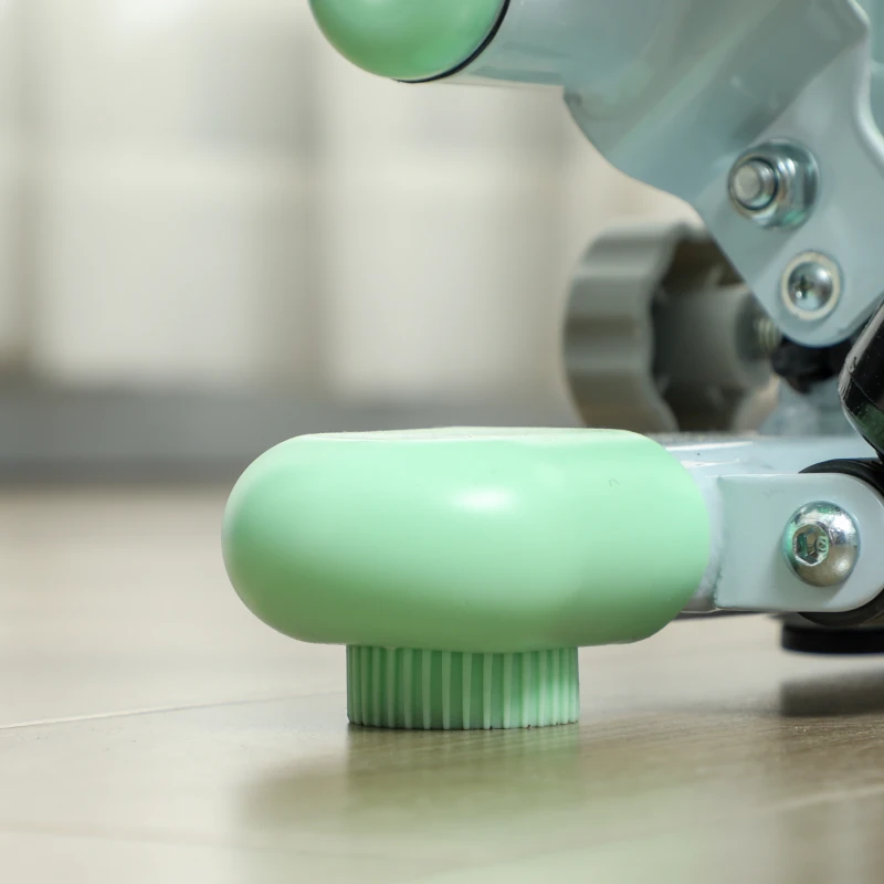 SPORTNOW Stepper con Manubrio e Gradino Regolabile e Monitor LCD, in Acciaio e ABS, 48x38x108-118 cm, Verde