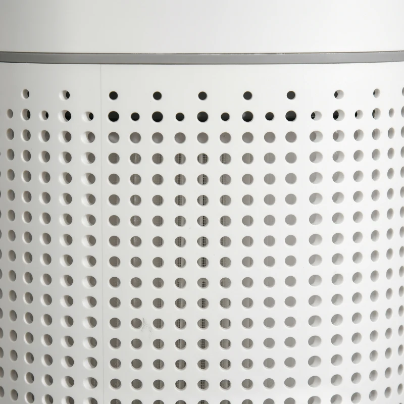 HOMCOM Purificateur d'air HEPA, Ioniseur, CADR 225m³/h mode de veille silencieux 50W minuterie 4 vitesses - dim. 22L x 22l x 36H cm - blanc
