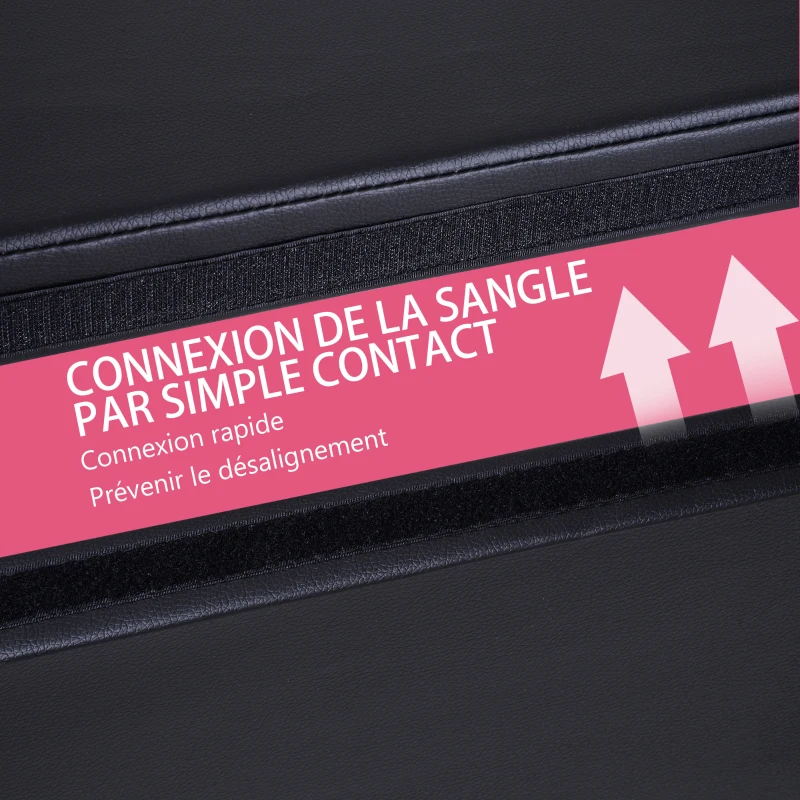 HOMCOM Tapis de pole dance pliable pole dance mat  Ø 150 cm épaisseur 5 cm revêtement plastique noir