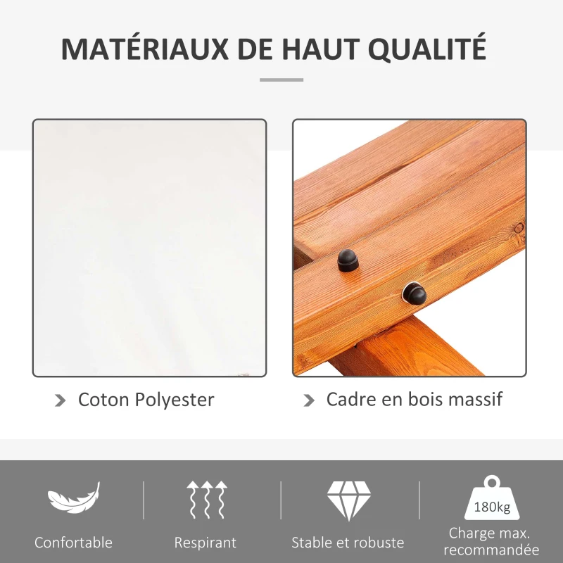 Hamac de Jardin avec Support en Bois et Parasol hamac sur Pied 2 Personnes Max. Charge Max. 180 Kg