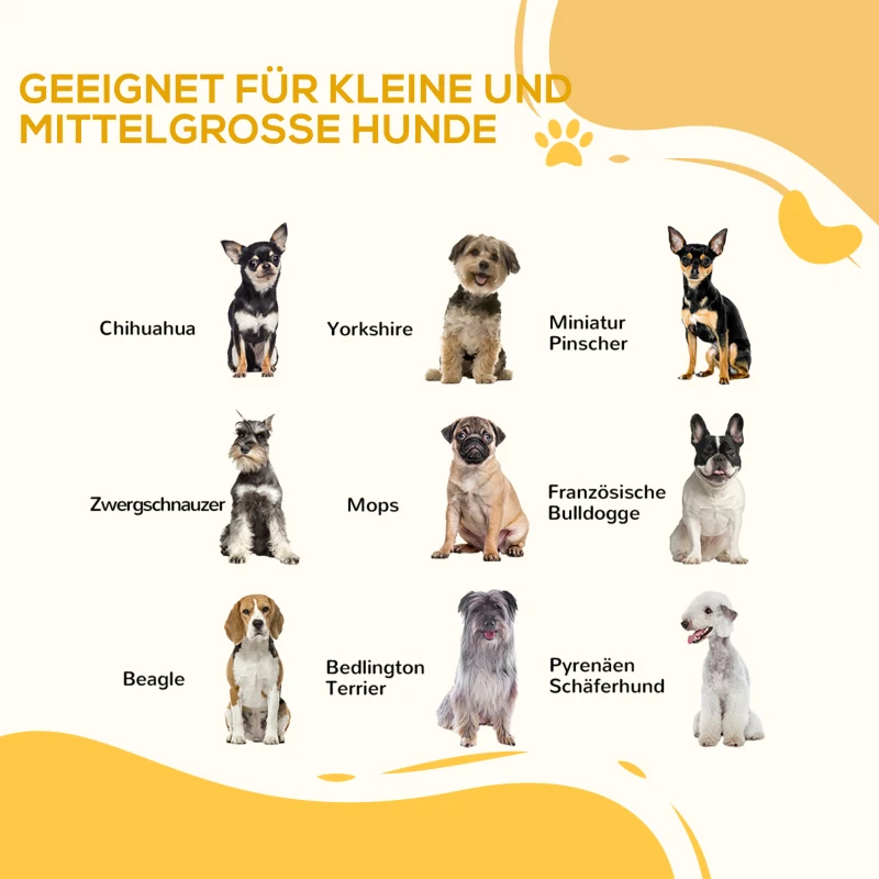 PawHut Hundegitter Treppengitter Absperrgitter, faltbar, Kiefernholz, 375 cm x 44 cm x 70 cm, Natur