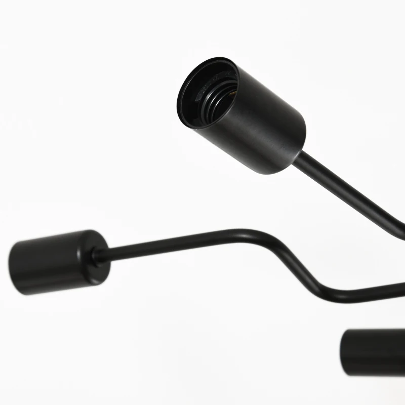 HOMCOM Deckenleuchte in Rohrform im Klassische Stil mit 8 Lampenfassungen, Vintage-Metallleuchter Metall 105L x 74B x 11H cm