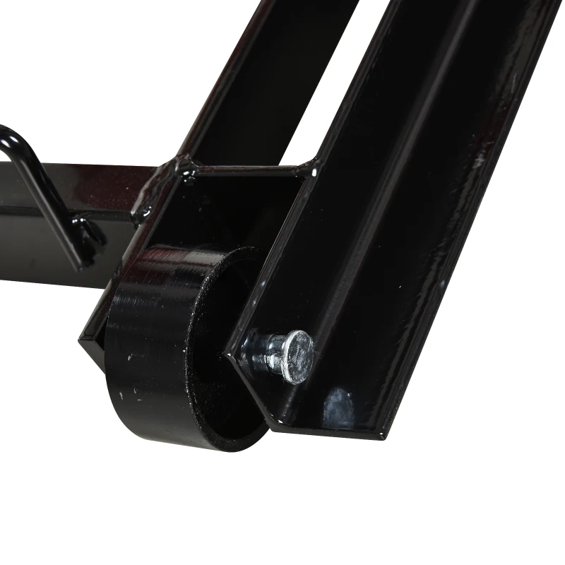 DURHAND Gato Hidráulico de Motocicletas Soporte 680 kg Elevador ATV para Garaje Pista Altura Ajustable 24-36 cm con Plataforma Almohadilla Antideslizante de Alta Resistencia 110x36x67 cm Negro y Rojo