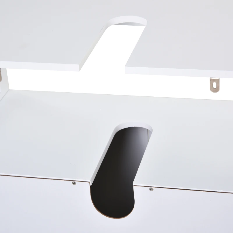 kleankin Waschbeckenunterschrank moderner Badschrank Badmöbel Badezimmerschrank mit Doppeltür Waschbecken Unterschrank Weiß 60 x 30 x 60 cm