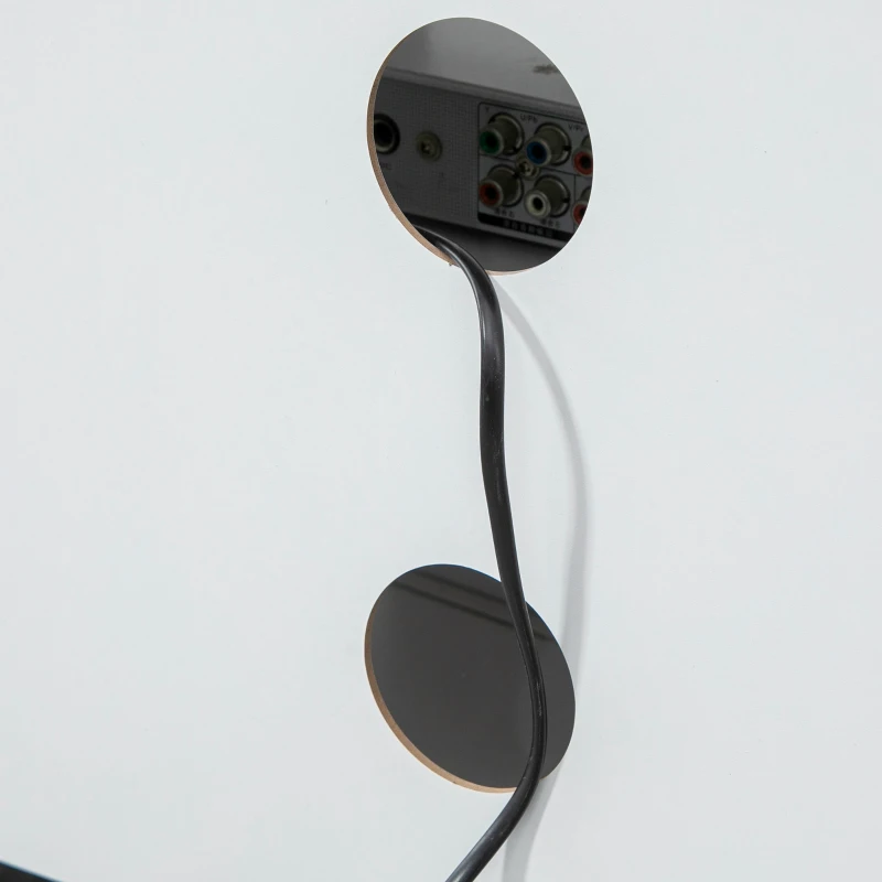 HOMCOM Mesa de TV de Salón con 2 Puertas 2 Estantes Abiertos Mueble para Televisores de 55 Pulgadas 120x39,5x40 cm Blanco