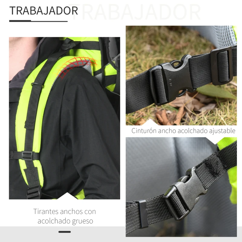 HOMCOM Portador de Bebés con Techo Impermeable Base de Soporte y Múltiples Bolsillos para 6-36 Meses 38x77x87,5 cm Verde Claro