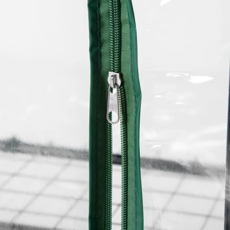 Outsunny Folien-Gewächshaus, Treibhaus, Mini-Gewächshaus, Pflanzenhaus, Frühbeet, 4 Regalfächer, 69 x 50 x 165 cm, Transparent