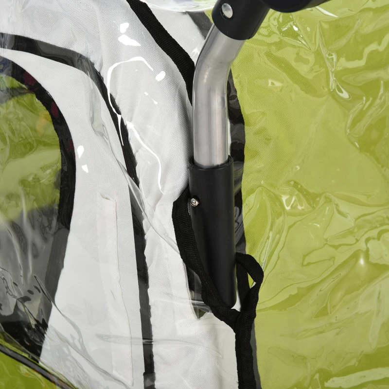 HOMCOM Regenschutz für Kinderfahrradanhänger, mit Fenster, 76 x 61 x 61 cm, transparent