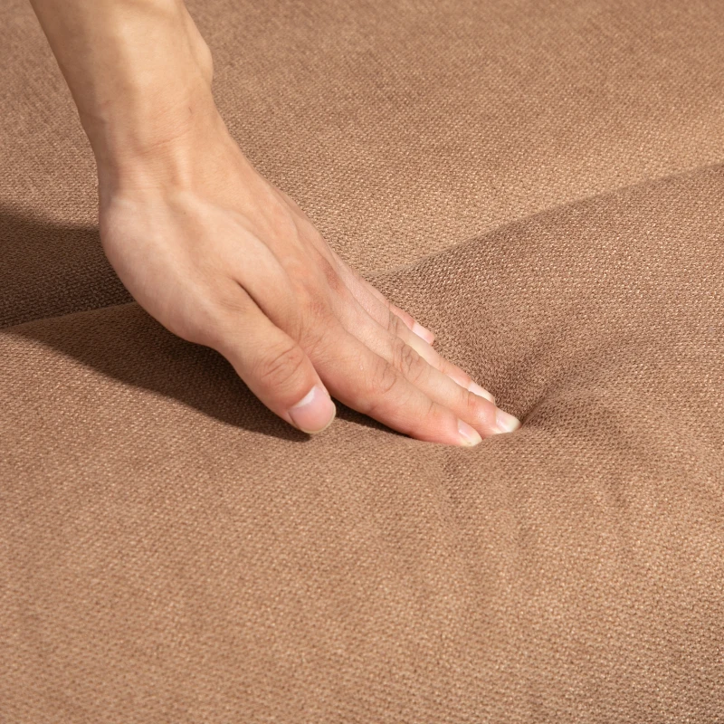 HOMCOM Poltrona Relax Manuale Reclinabile a 150° con Poggiapiedi in Tessuto, 93x88x102cm, Marrone Scuro