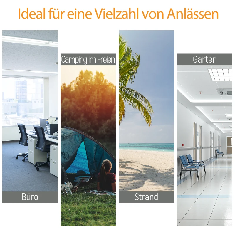 Outsunny Campingbett Feldbett Klappbett Liege inkl. Tasche 193x64x40cm (Schwarz)