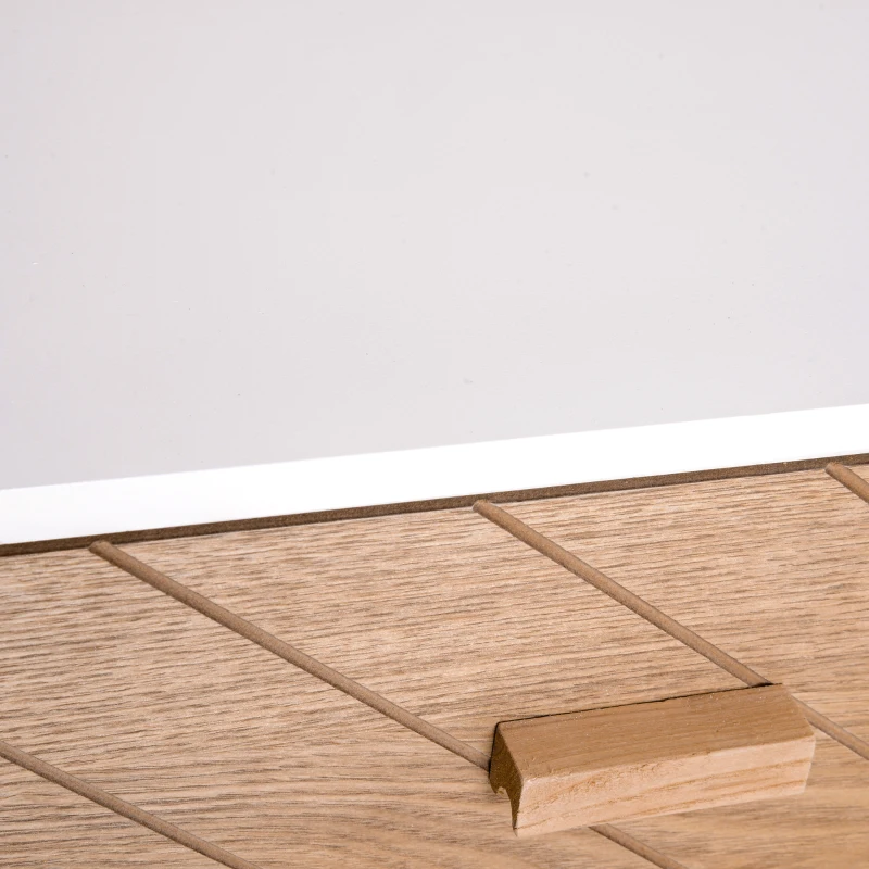 HOMCOM 4 Drawers Bedside Cabinet Wooden Table Storage Chest Organiser Night Stand Scandinavian Nordic Style Home Furniture