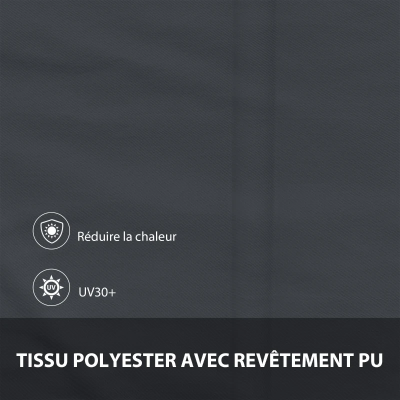 Outsunny Store banne manuel auvent rétractable Inclinaison réglable 150 x 120 cm protection UV aluminium polyester gris foncé