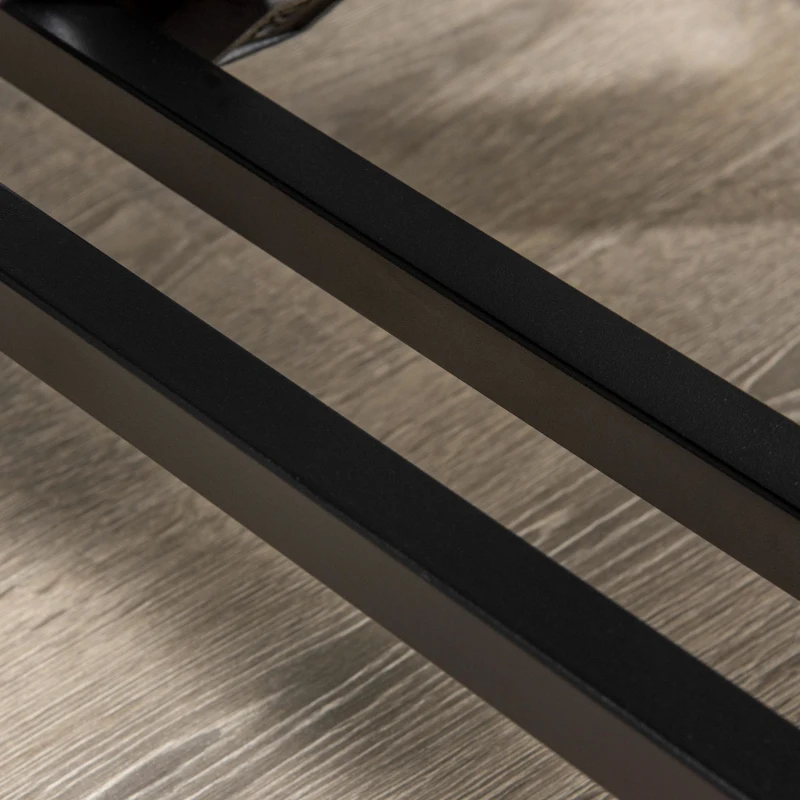 HOMCOM Multifunktion Hantelbank Kraftstation Gewicht bis 150 kg Trainingsbank Metall Kunstleder Schwarz 118 x 36 x 44 cm