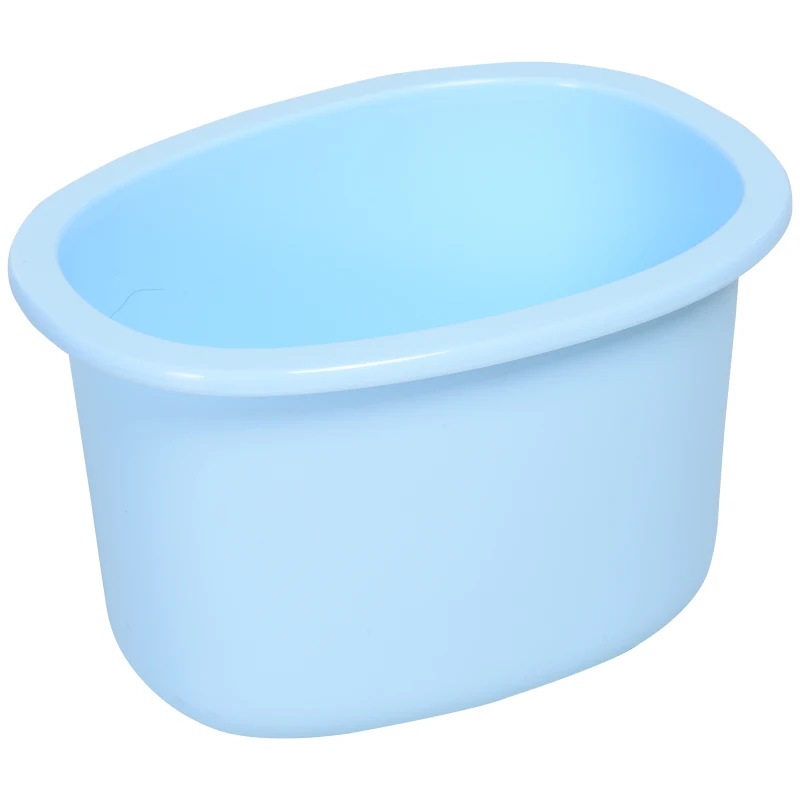 HOMCOM Orinal Infantil con Forma de Hipopótamo con Asas para Niños a partir de 6 Meses Inodoro de Aprendizaje 40x30x23 cm Azul
