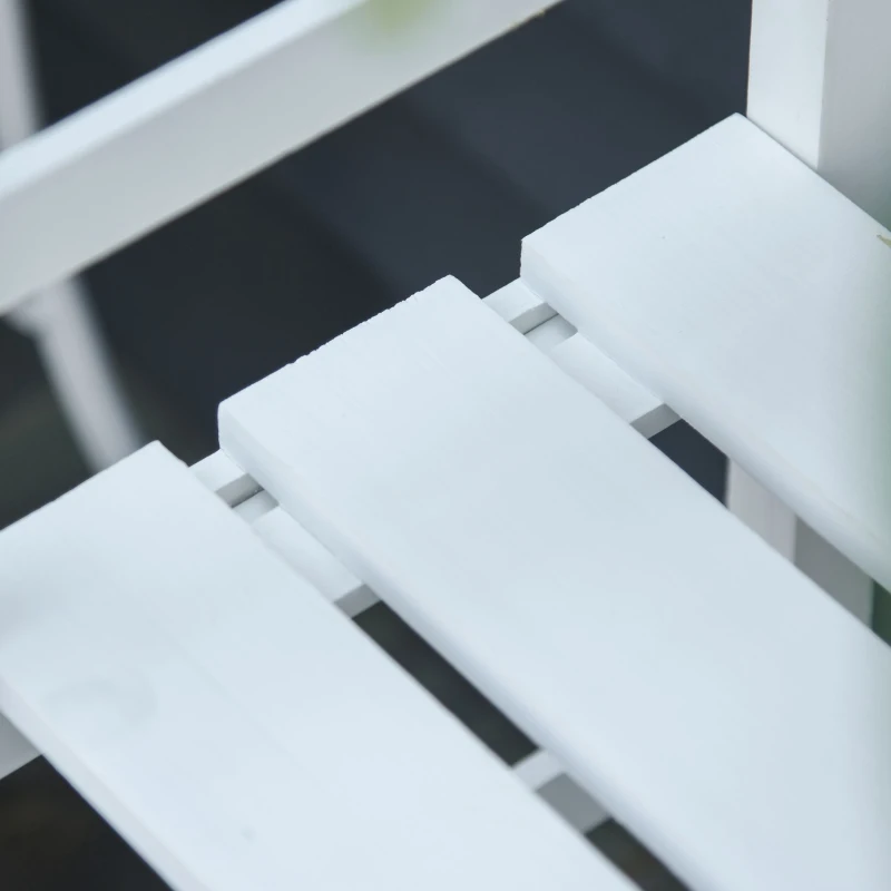 Outsunny Étagère à Fleurs Pliable Étagère à Fleurs Supports de Pots Porte Plante - 4 niveaux à Lattes réglables - pan arrière Treillis - Bois Sapin pré-huilé pour Intérieur Balcon Jardin Terrasse