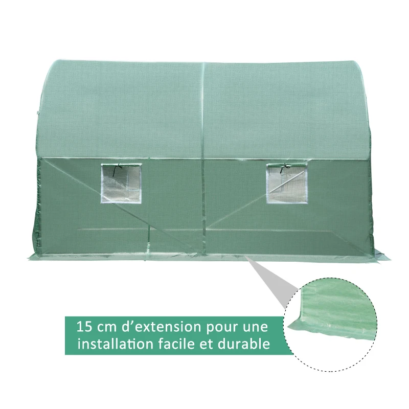 Outsunny Serra da Giardino e Balcone a Tunnel per Piante e Fiori in Tessuto PE 3×2m