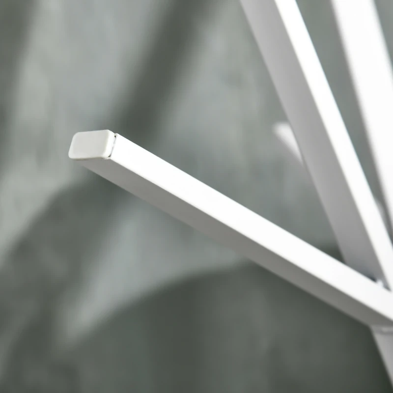 HOMCOM Perchero de Pie Forma de Árbol Perchero para Ropa de Metal con 9 Ganchos y Estante Perchero Vintage 45x45x180 cm Blanco