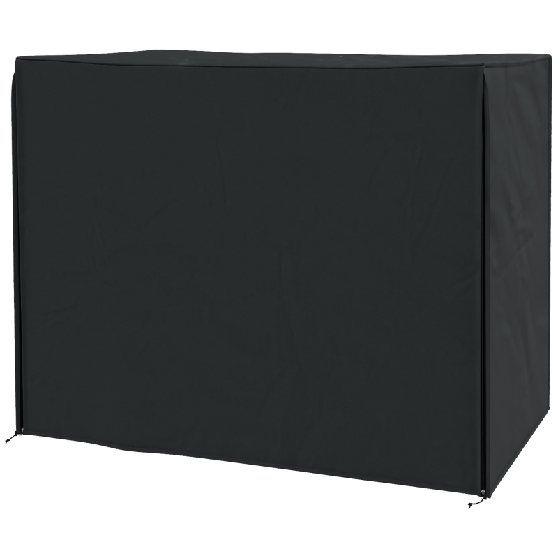 Outsunny Copertura per Dondolo da Giardino 3 Posti Impermeabile e Anti UV, 220x125x172 cm, Nero
