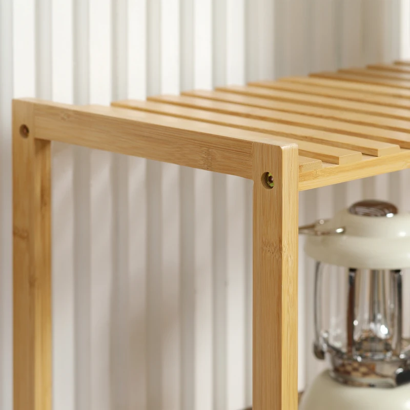 HOMCOM Estantería de Bambú de 5 Niveles Estantería de Pie Moderna para Baño Cocina Salón Dormitorio 60x26x130 cm Natural