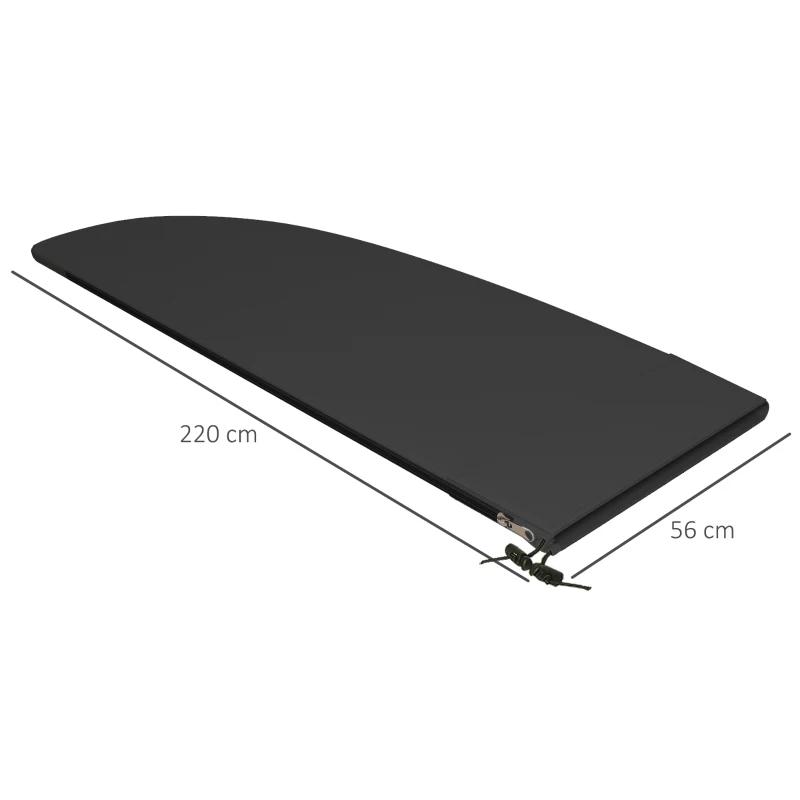 Outsunny Parasol Cover, 600D Oxford Cantilever Umbrella Cover Fit for 2-4m Parasol, Banana Umbrella Protector with Zipper for Outdoor Garden, Patio, Black