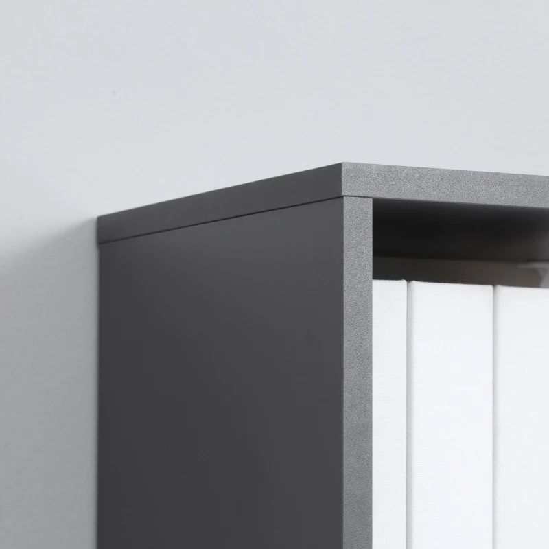 HOMCOM Modern 5-Tier Bookshelf, Freestanding Bookcase Storage Shelving for Living Room Home Office Study, Brown and Dark Grey