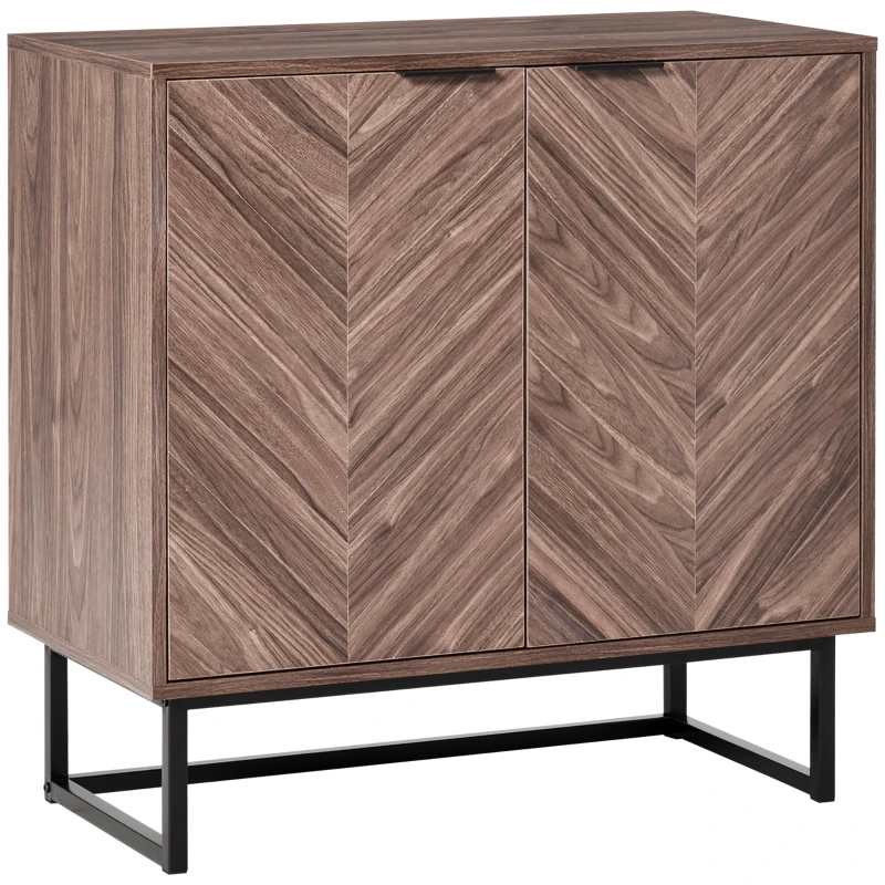 HOMCOM Credenza Moderna, Mobile Multiuso per Soggiorno, Salotto o Cucina, Consolle in Stile Industriale 80x40x80cm