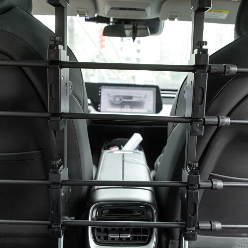 PawHut Reja de Protección Universal de Coche para Perros Ajustable en Ancho y Alto 89-150x9x76-124 cm Negro