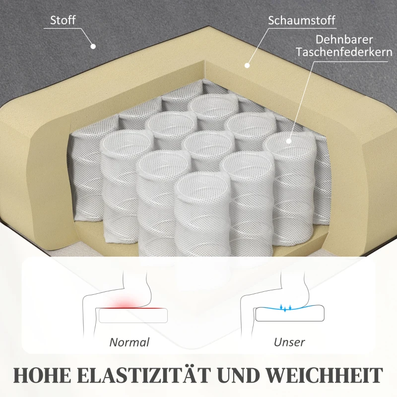 HOMCOM Elektrischer Aufsteh-Sessel, Weicher, samtartiger Stoff, USB-Anschlüsse