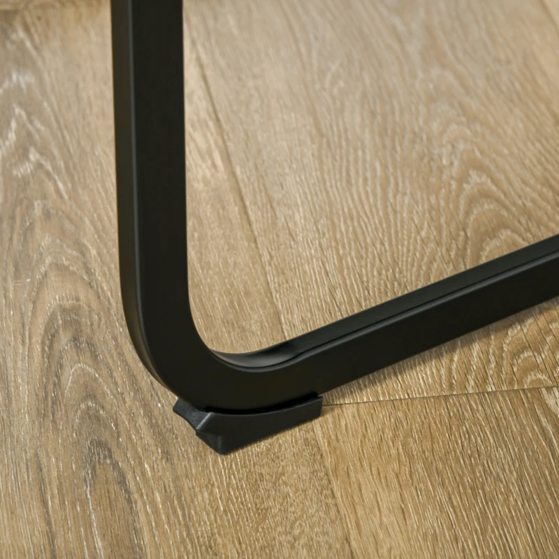 HOMCOM  4er-Set  Esszimmerstühle, Freischwinger, ergonomische Form, Beige 44 cm x 58 cm x 99 cm, Beige