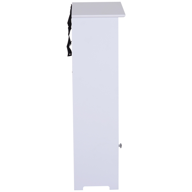 HOMCOM Armario de Baño Gabinete Consola Mueble Aparador Organizador de Almacenaje Multiusos de Cocina Comedor Salón 1 Estante con Puertas 40x23x80cm