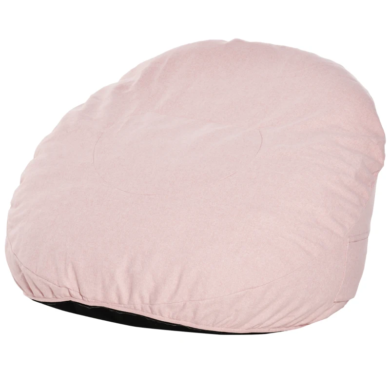 HOMCOM Sitzsack Sitzkissen gepolstert Polyester Schaumstoff Rosa
