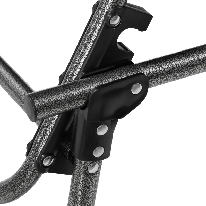 Outsunny Sonnenliege faltbar Gartenliege Klappliege mit Kissen Garten 5-stufige Rückenlehne verstellbar Stahl Oxford-Stoff Schwarz 188 x 57 x 30 cm