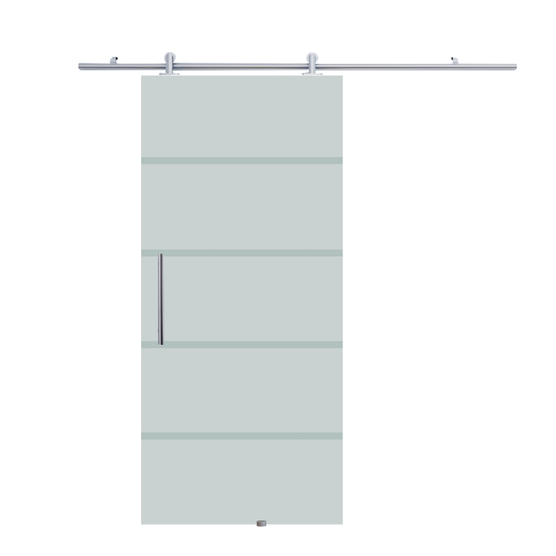 HOMCOM 2M / 6.6ft Modern Sliding Door Set Shell Handle Aluminum-Alloy Organizer Living Room Office