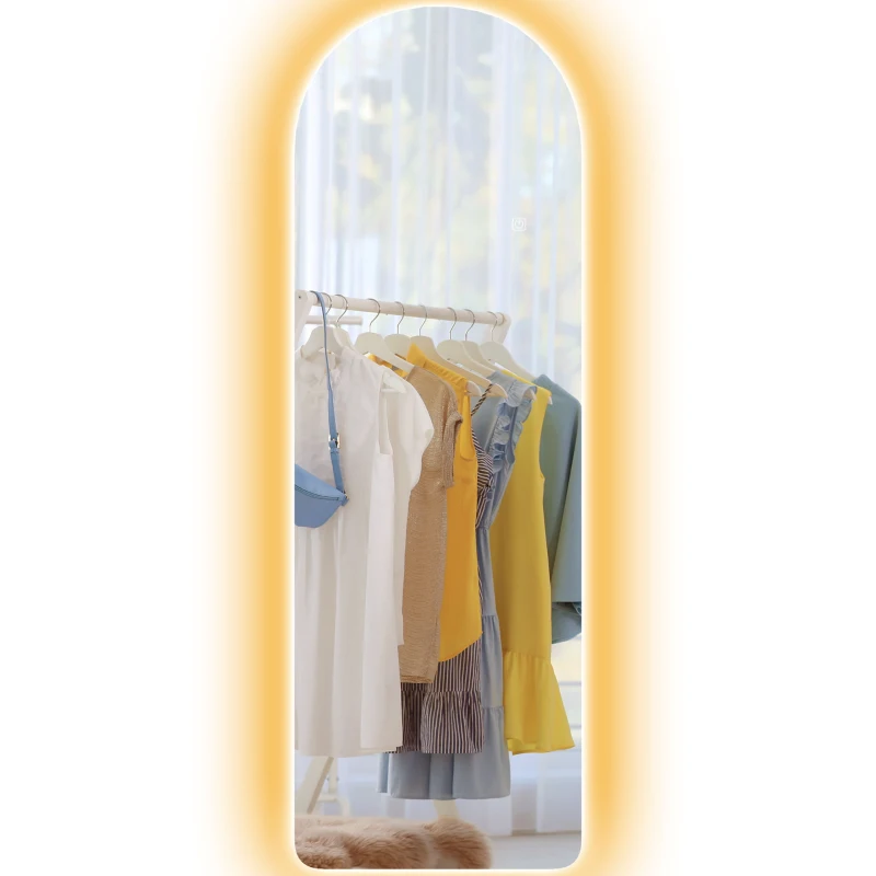 HOMCOM 120 x 40cm Arch Mirror, with LED Lights