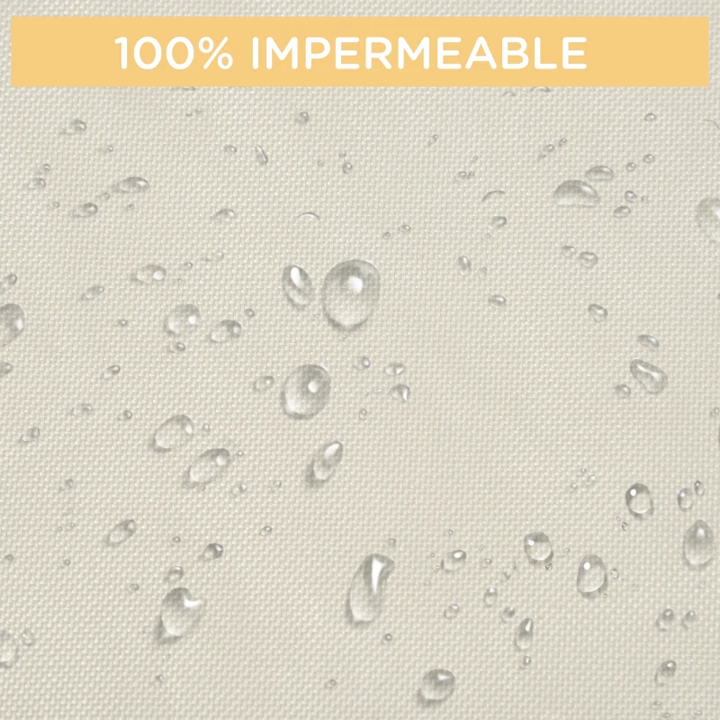 Outsunny Funda Biege Impermeable para Banco 3 Plazas 218x111x101 cm Cubierta para Sofá o Mueble de Jardín