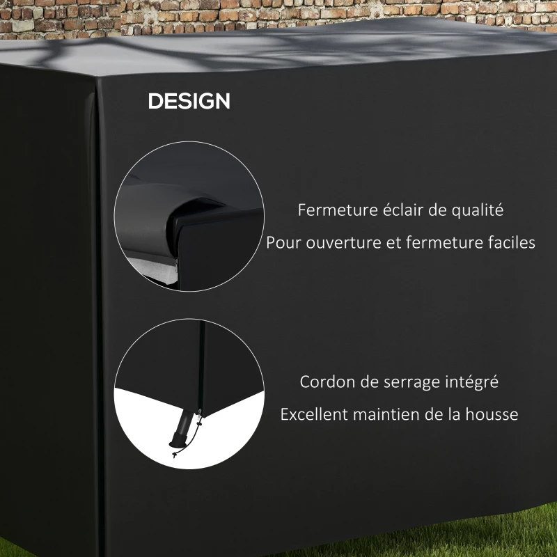 Outsunny Housse de Protection balancelle de Jardin 3 Places bâche étanche dim. 2,05L x 1,24l x 1,64H m Oxford Haute densité 600D