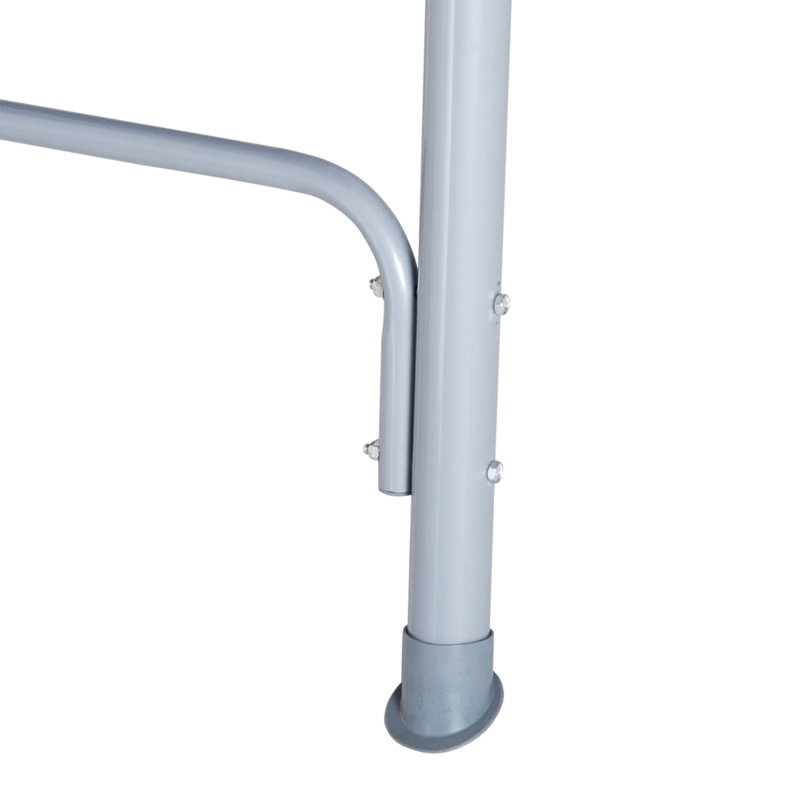 Outsunny Dondolo da Giardino a 3 Posti in Metallo, Tetto Parasole Rimovibile e Lavabile, Nero e Argento, 171x108x154cm