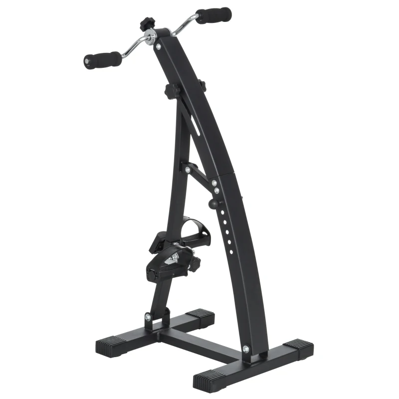 HOMCOM Pedaltrainer für Senioren extra Leise Mini Heimtrainer mit LCD Display Befestigungsband Arm- und Beintrainer Bewegungstrainer Tischfahrrad Mini Bike Fitnessgerät für Zuhause Büro
