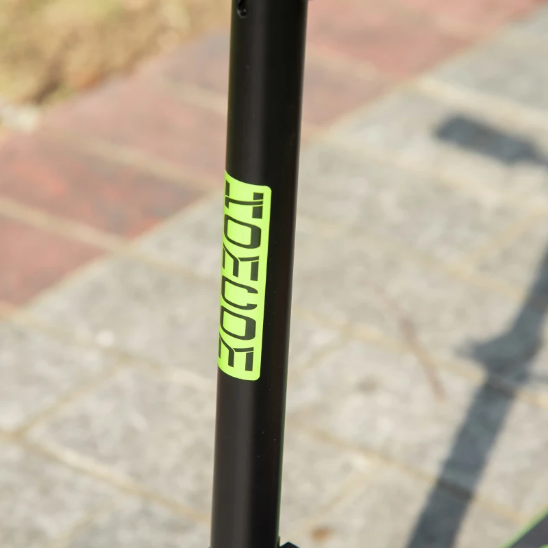 HOMCOM Patinete para Niños de +3 Años Plegable Scooter de 2 Ruedas con Manillar Altura Ajustable Freno Posterior y Pedal Antideslizante Carga 50 kg 67,7x34x79,5-89,5 cm Verde