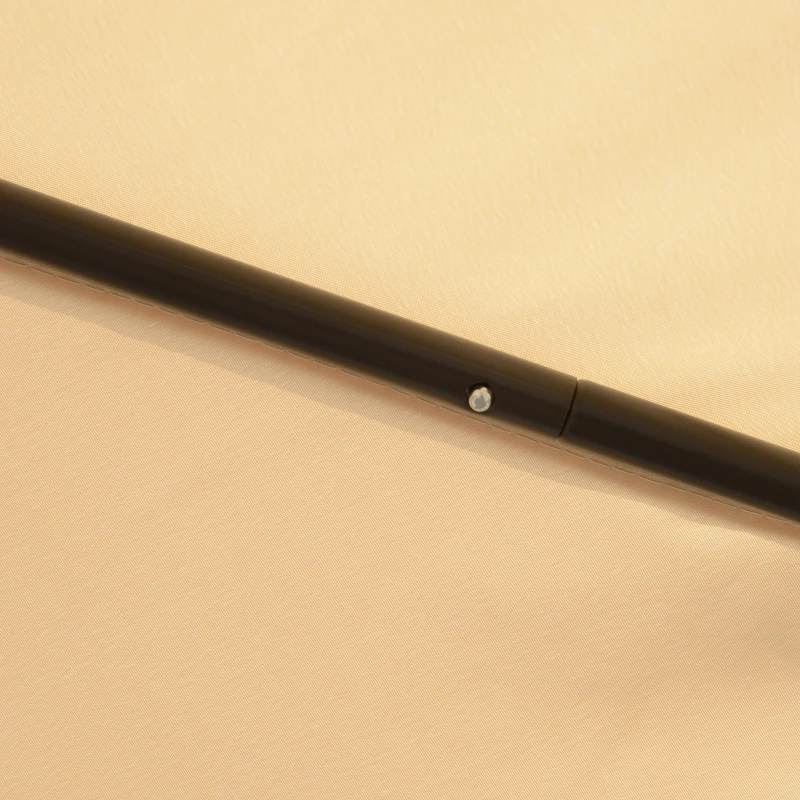 Outsunny Gartenpavillon Pavillon Festzelt Partyzelt wetterfest Zelt mit 4 Ablagen Metall + Polyester Beige 2,98 x 2,98 m